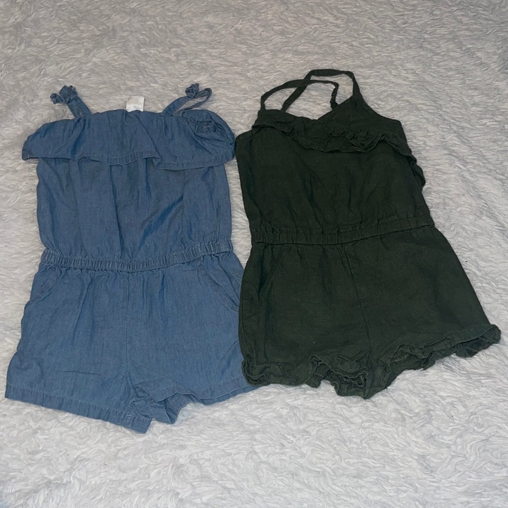 2 - Carter’s 2T toddler short rompers